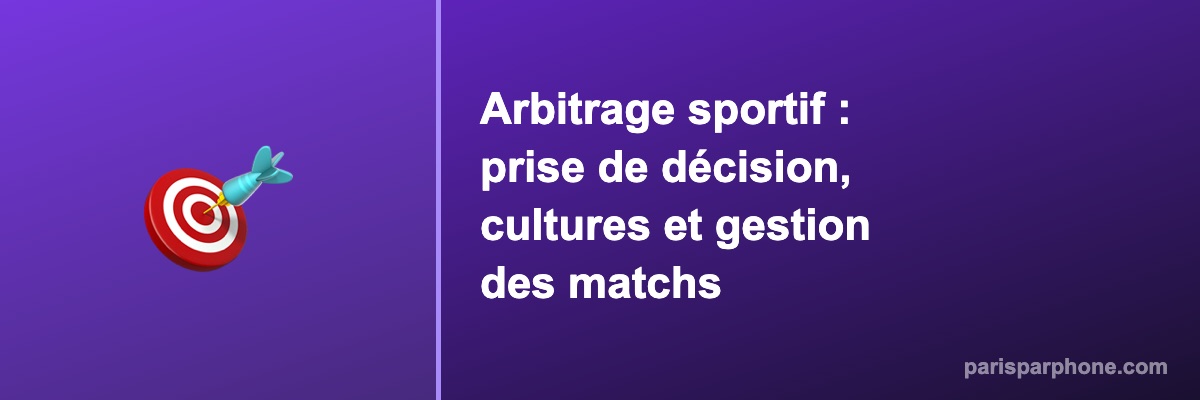 Arbitrage sportif : prise de décision, cultures et gestion des matchs